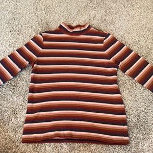 Multi Colored Long Sleeve TurtleNeck
